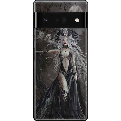 Gothic Princess with Silver Dragon by Nene Thomas Google Pixel 6 Pro Skin